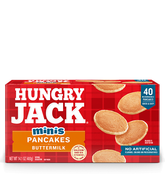 Hungry jack mini pancakes in its packaged box